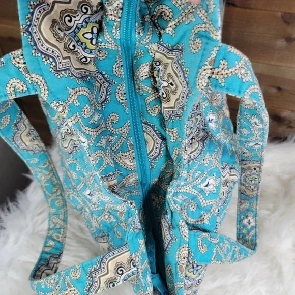 Vera Bradley Totally Turq Large Pleated Tote